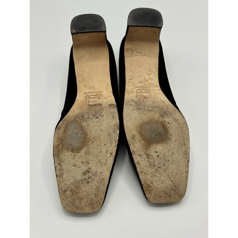 TALBOTS Velvet Heels Block Heel Square Toe US 9M Holiday Special Occasion - Picture 8 of 9